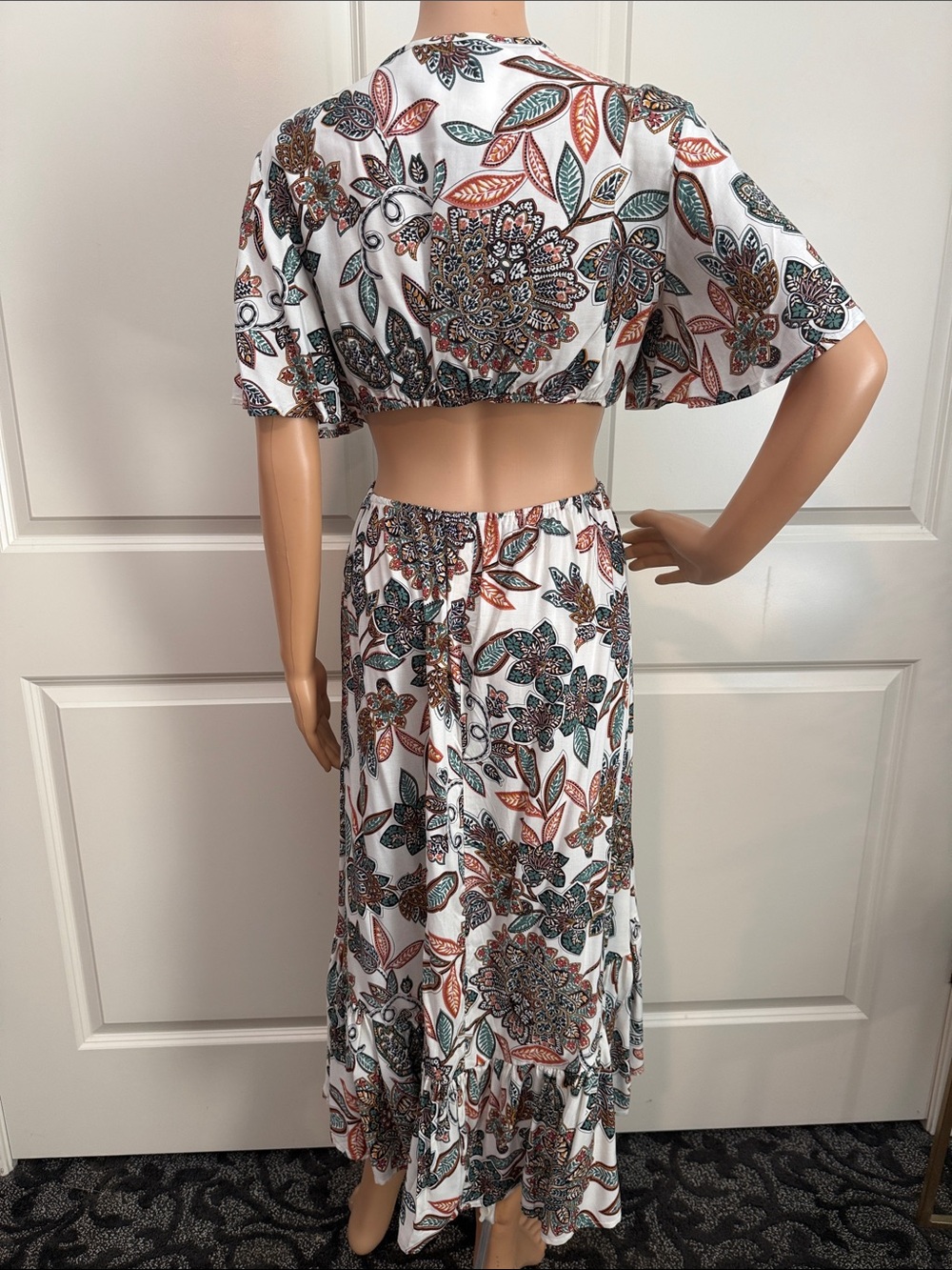 New Rust Tydustty Floral V-Neck High-Low Dress - Picture 16 of 17